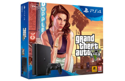 PS4 Slim 500GB GTA V Console Bundle